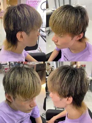 ショート カラー パーマ ヘアアレンジ メンズ 🔥メンズパーマ特 化🔥渡辺一翔🔥のヘアスタイル