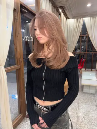 カラー nico所属・KANNA🩵 nico 東心斎橋のヘアスタイル