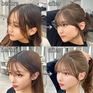 ロング 韓国顔まわり/前髪 /レイヤー/いつきのヘアスタイル