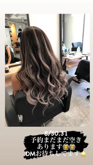 ロング カラー ヘアアレンジ 下妻 カラーエクステ難波のヘアスタイル