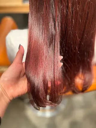 セミロング カラー 髪質改善カラー ベージュ🤎YUMEのヘアスタイル