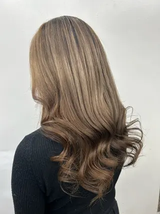 セミロング カラー 下妻 カラーエクステ難波のヘアスタイル