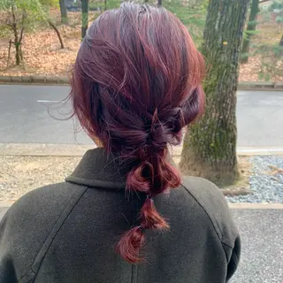 セミロング ヘアアレンジ 🐰桃山台/髪質改善 山亀のヘアスタイル