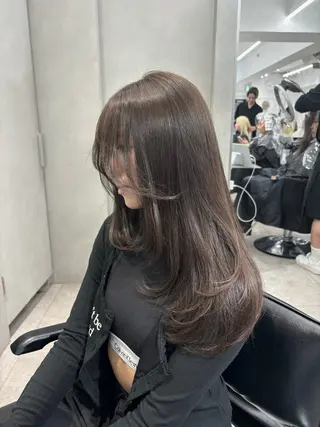セミロング emi 韓国ワンホンヘアのヘアスタイル