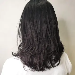 ミディアム カラー 韓国レイヤー　 suzuのヘアスタイル