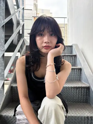 ロング ハイトーン レイヤー🎀meiのヘアスタイル