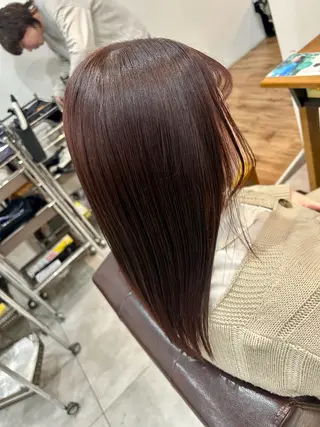 セミロング カラー lico×little大通所属・あみ 🐷のヘアスタイル