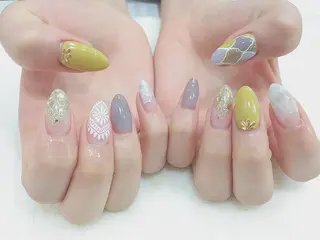 カラー パーマ ヘアアレンジ メンズ キッズ ネイル マツエク・マツパ feey ⁑erinaのネイルデザイン