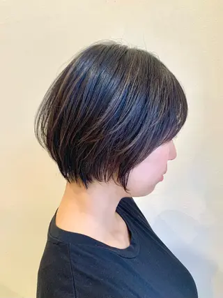 ショート カラー ブリーチなしベージュ 特化 松村 茶屋町のヘアスタイル
