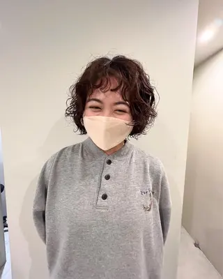 ミディアム パーマ ミディアムパーマ /癖毛パーマのヘアスタイル