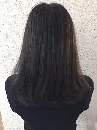 セミロング カラー パーマ ヘアアレンジ ✨ハイクオリティ✨ 山本香也のヘアスタイル