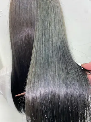 ロング カラー クロスパーマ🥇韓国 ヘア🇰🇷濵田航希のヘアスタイル