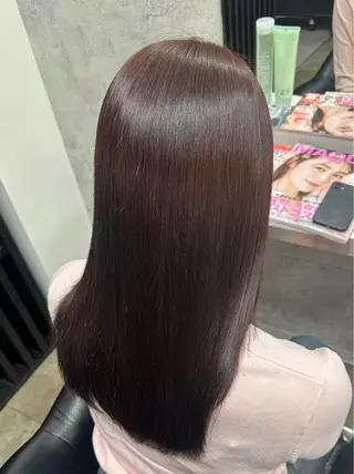 セミロング カラー Moe by aria所属・飯田 冴のヘアスタイル