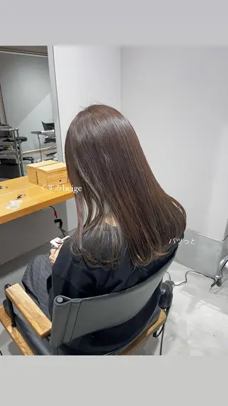 セミロング カラー MINX The pass所属・透明感ケアカラー/ レイヤー/ryokaのヘアスタイル