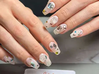 ネイル 💕鈴木ユリ パラジェル/オフ無料のネイルデザイン