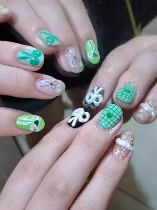 ネイル 3dパーツ/流行り 👧shushu❤️のネイルデザイン