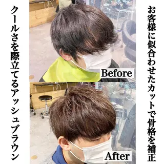 カラー メンズ Loy所属・メンズヘア特化 パーマ 縮毛矯正🔷のヘアスタイル