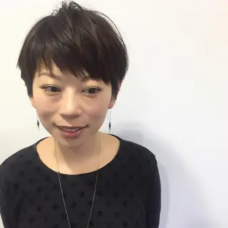 ショート HARUNA🤍 大人ショートヘアのヘアスタイル