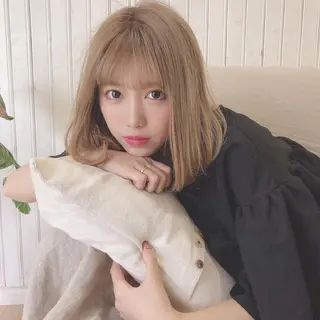 ミディアム 店長/mao/ 前髪/顔周りカットのヘアスタイル