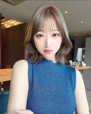 ミディアム カラー あかね☆ヘアアレンジ /ボブ/縮毛矯正のヘアスタイル