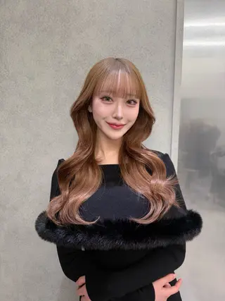 ロング ハイトーン/渋谷 韓国風/Narukaのヘアスタイル