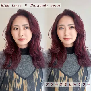 セミロング カラー 透明感カラー💎✨/ 西中島/KUREAのヘアスタイル