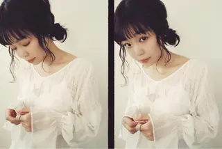 ミディアム ヘアアレンジ salon AKIRA所属・市川 千夏のヘアスタイル