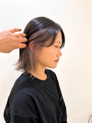 セミロング インナーカラー 💎しまだゆうかのヘアスタイル