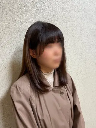 セミロング カラー ツヤ重視 ワンカラー🫧Mioのヘアスタイル