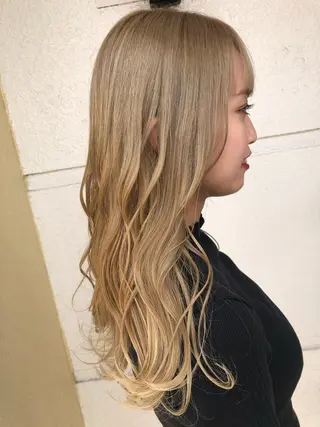 ロング カラー レイヤーカット匠 イソザキノリユキのヘアスタイル