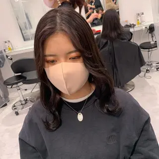 セミロング カラー ヘアアレンジ EMANON池袋3rd所属・ナチュラル艶髪 なおき｜池袋美容師のヘアスタイル