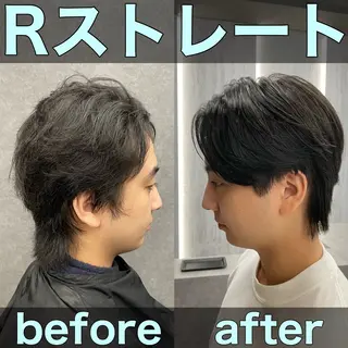 ショート メンズ 毛流れ縮毛矯正✨ メンズ那智優貴のヘアスタイル