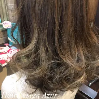 セミロング カラー HairDesign Azurのヘアスタイル