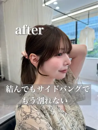 セミロング 映える顔まわり/前髪 特化 💗 ユキマのヘアスタイル