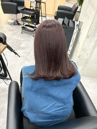 セミロング 奥野碧🌈艶髪 /ダメージレスカラーのヘアスタイル
