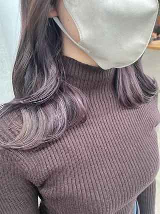 ミディアム カラー yuika .のヘアスタイル