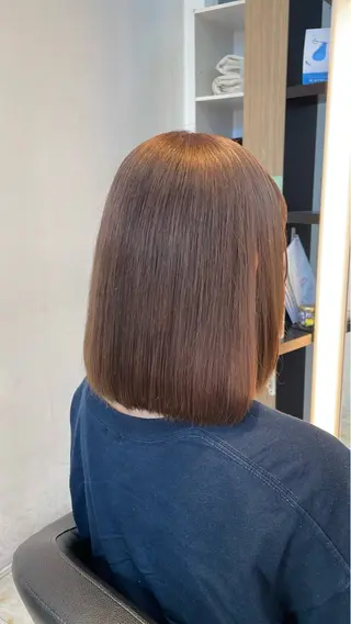 ショート カラー ブリーチ/髪質改善/ ハイトーン/暖色のヘアスタイル