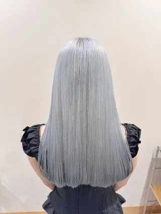 ロング カラー ブリーチカラー🦖 岡部木乃夏のヘアスタイル