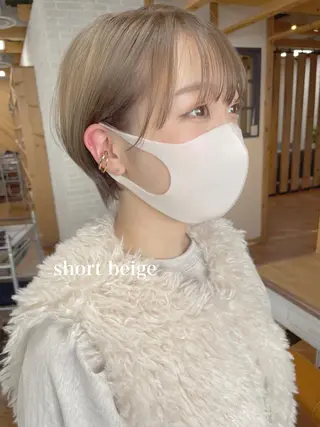 ショート カラー hair salon Ranun髪質改善のヘアスタイル