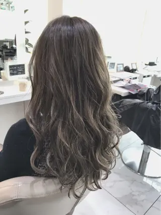 セミロング カラー 山崎俊輔/髪質改善 /バレイヤージュのヘアスタイル