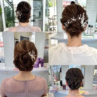 セミロング ヘアアレンジ 綺麗め/ トレンドヘア/みずはのヘアスタイル