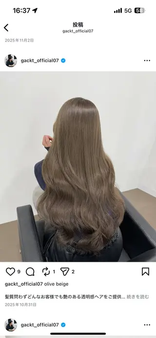 ロング 川元 春奈のヘアスタイル