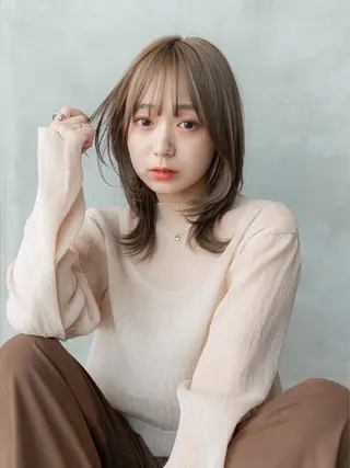 ミディアム カラー ✨髪質改善 縮毛矯正 艶髪 立川 コウキ✨のヘアスタイル
