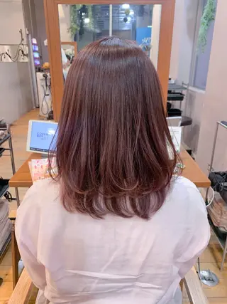 ミディアム カラー ヘアアレンジ 顔周りカット/アレン ジ/カラー小野寺紗良のヘアスタイル