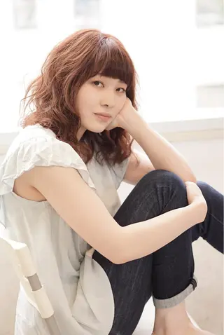 ミディアム セミロング ロング カラー パーマ 枝毛カット＆髪質改善 満足NO.1岡しゃんのヘアスタイル