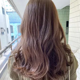 セミロング カラー パーマ美容師 hanaのヘアスタイル