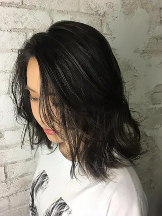 セミロング カラー boutique misakiのヘアスタイル