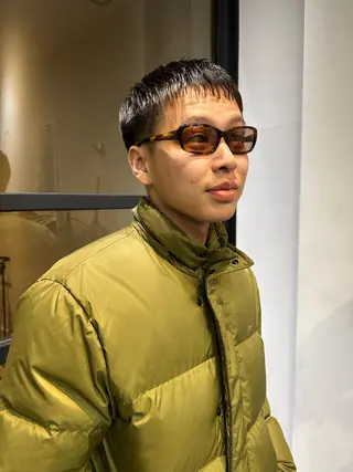 ショート メンズ ボブ ロングモデル shoのヘアスタイル