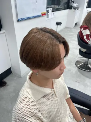 カラー メンズ みう/仙台/暖色/ 艶髪/顔周りカット/のヘアスタイル