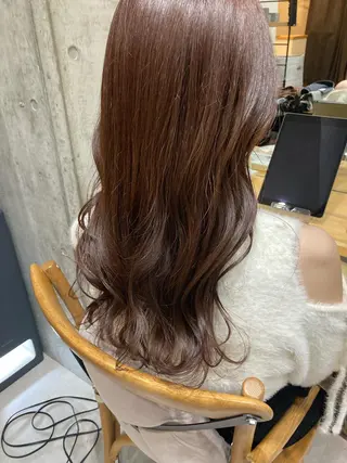 セミロング ✨色持ちの良い艶 カラー✨蟹江真世のヘアスタイル